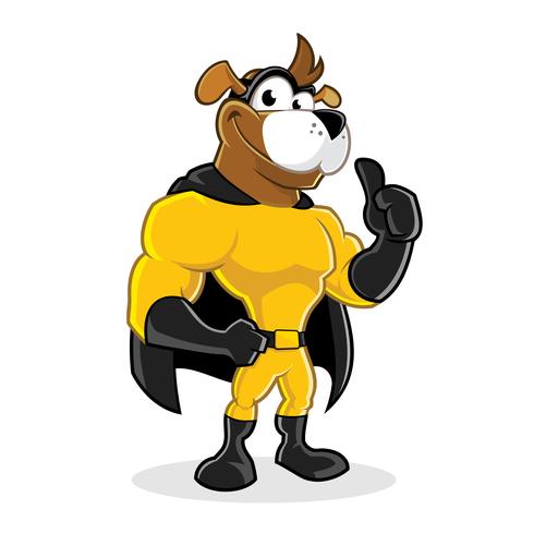 Super dog  cartoon character vector