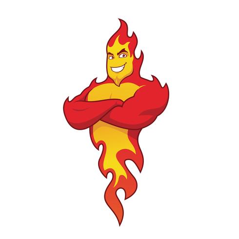 Fire flame character vector