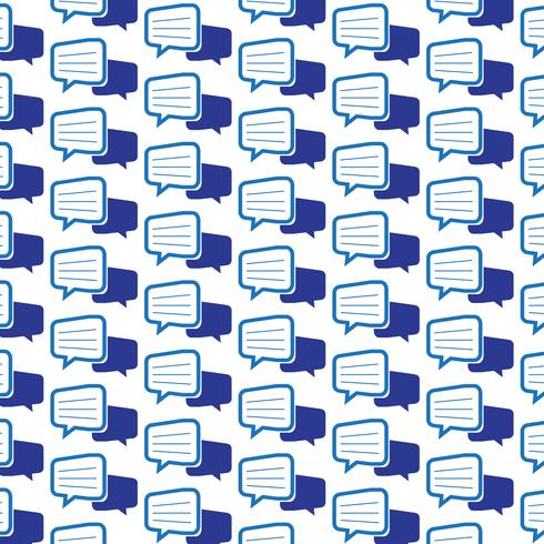 Pattern background talking bubble chat icon vector