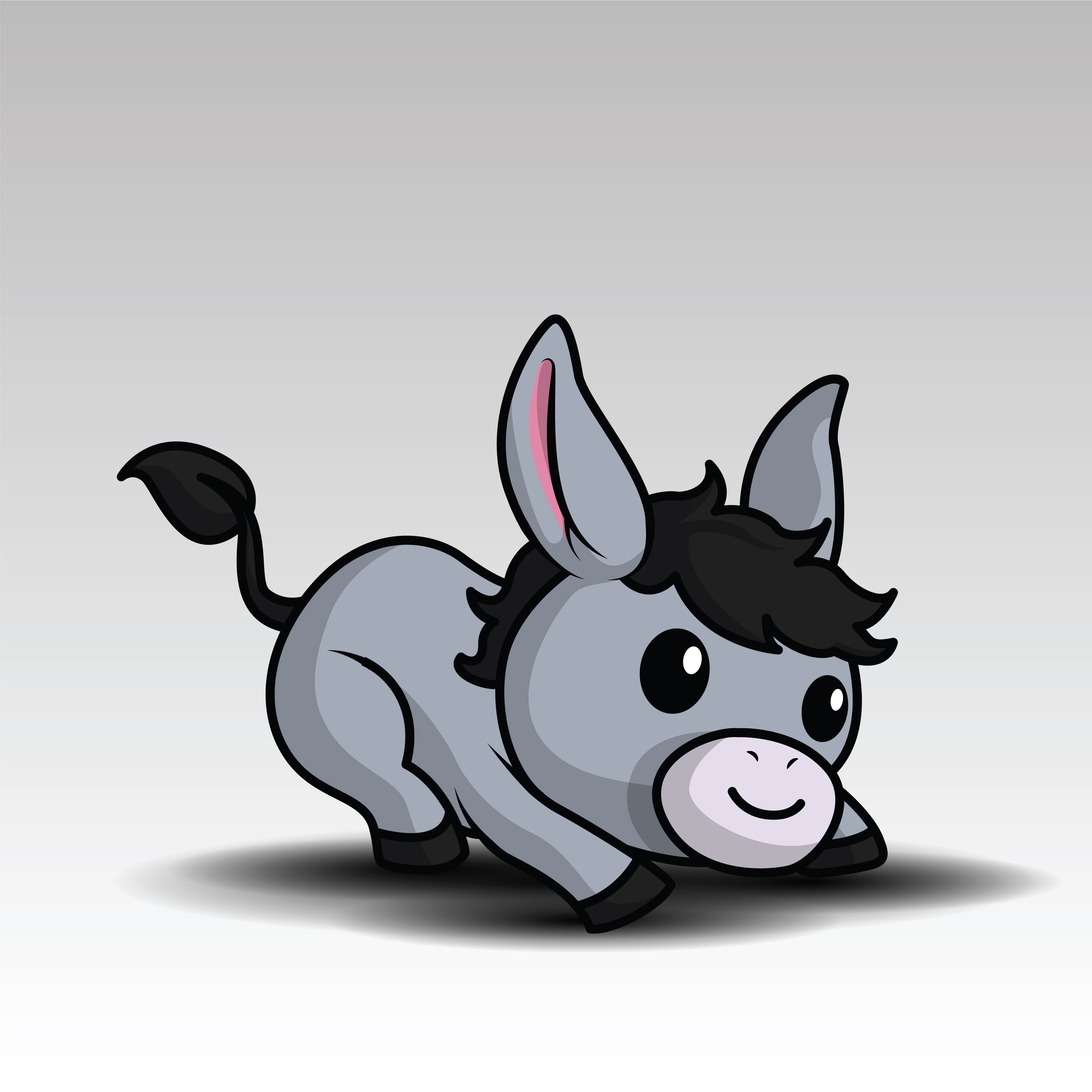 Happy Donkey Cartoon