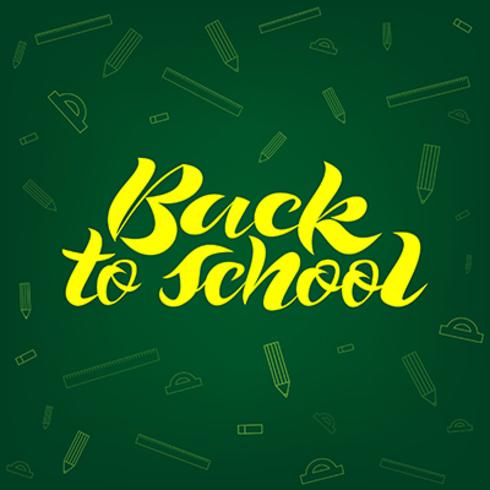 Back to School lettering banner vector