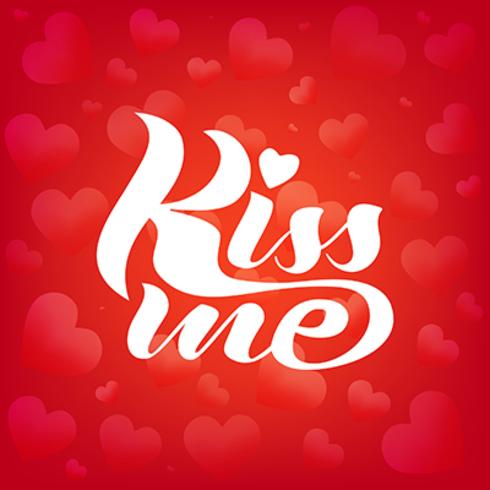 Vector romantic hand drawn lettering