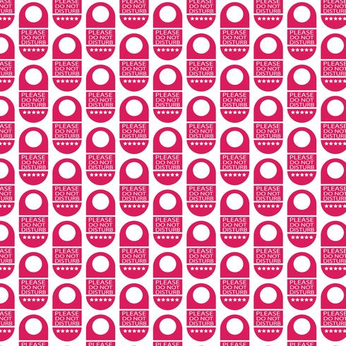 Pattern background please do not disturb door hanger icon vector