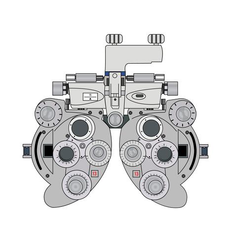 bifocal optometry measurement device vector