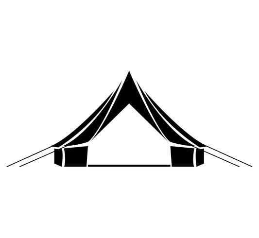 Rainbow tent graphic vector