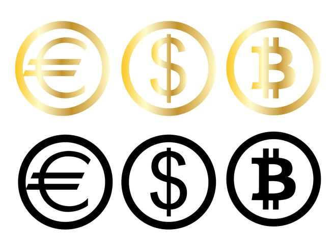 Money currency symbols vector
