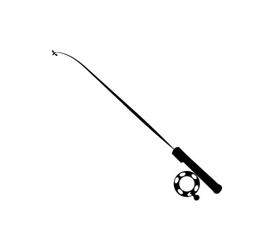 Fishing pole vector