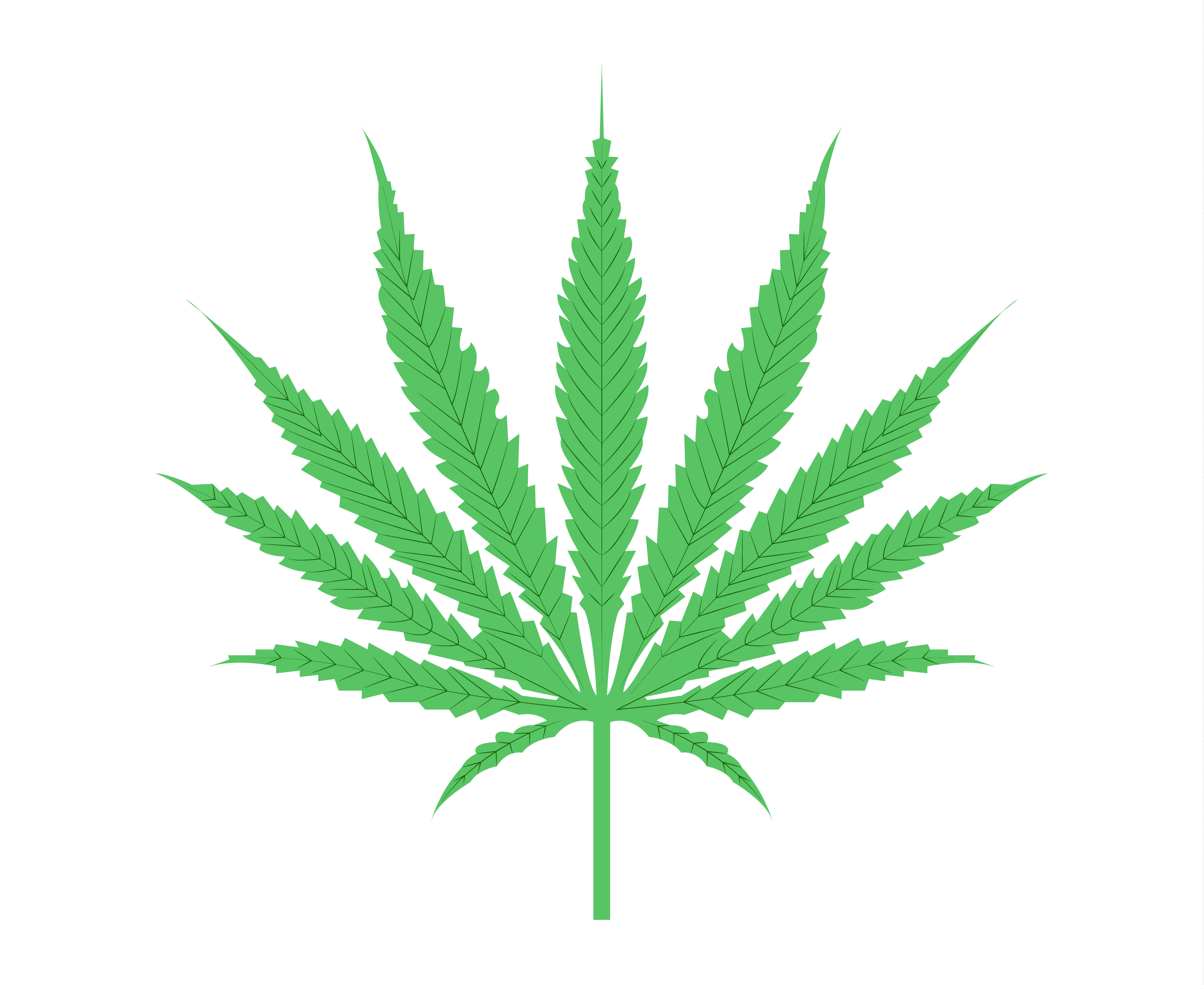 Weed Plant Drawing Svg
