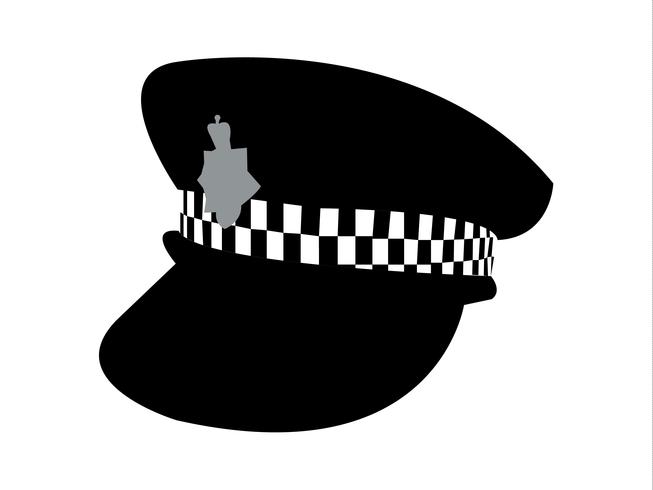 Policía británica sombrero vector