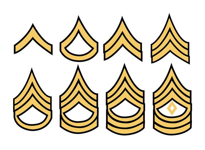 Army military stripes vector