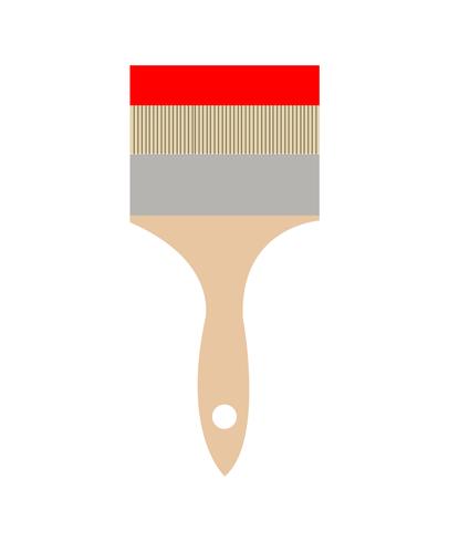 Wooden paintbrush cartoon vector