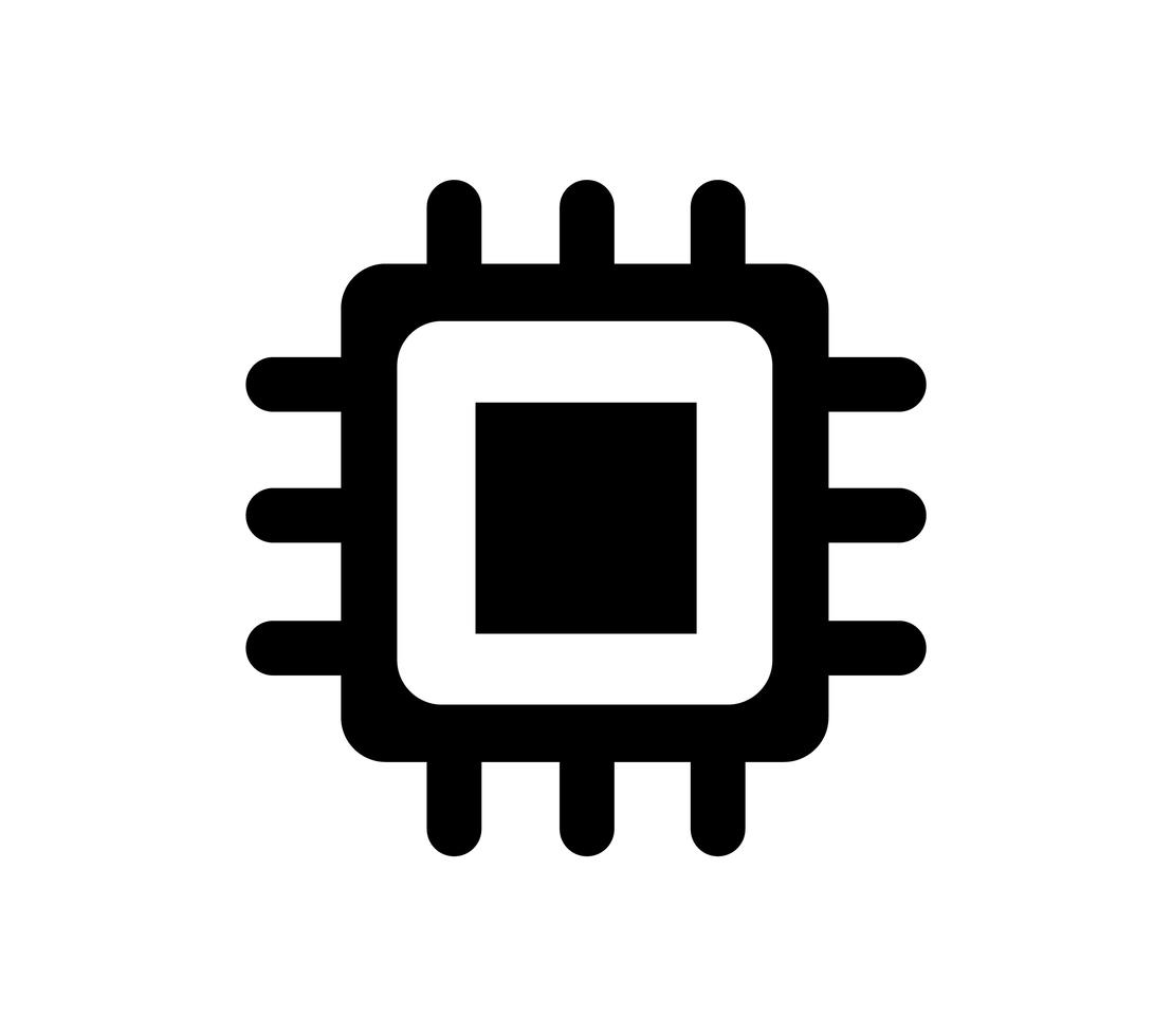 Computer chip icon 639930 Vector Art at Vecteezy