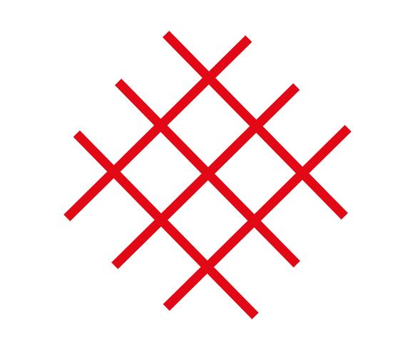 Crossed red lines vector