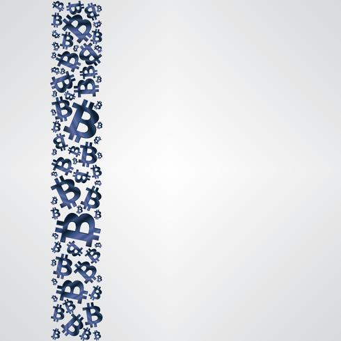 Metallic Blue Bitcoin Strip vector