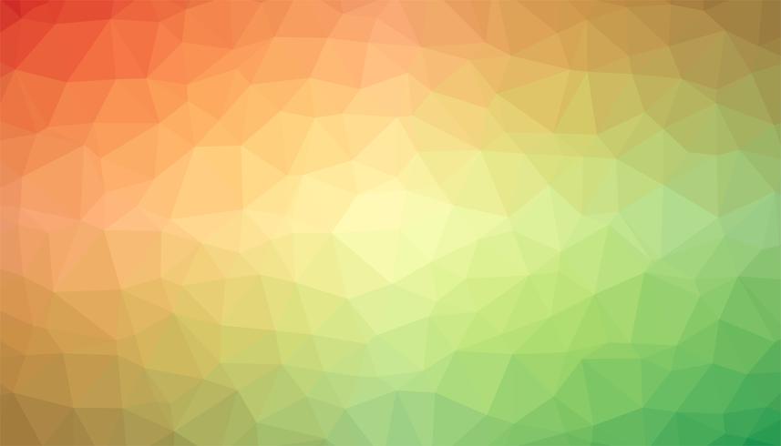 Orange and green triangulated background texture vector