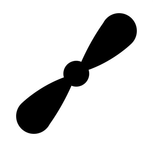 Black propeller vector