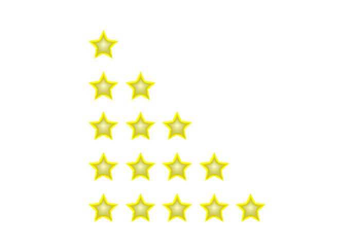 Golden rating stars vector