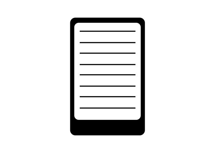 E reader icon vector