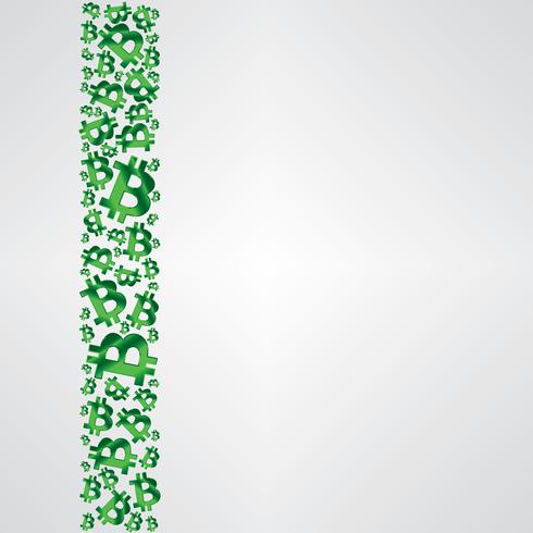 Green Metallic Bitcoin Strip vector