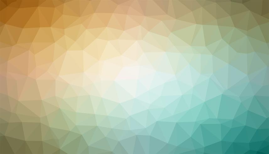 Yellow and turquoise triangulated background texture vector