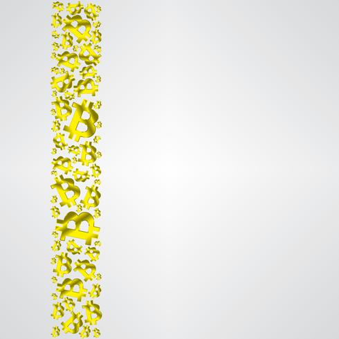 Yellow Metallic Bitcoin Strip vector