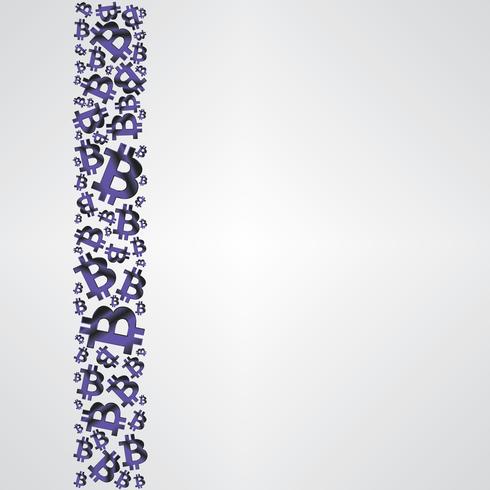 Purple Metallic Bitcoin Strip vector