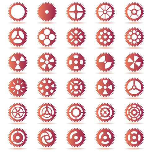 Gear collection set vector