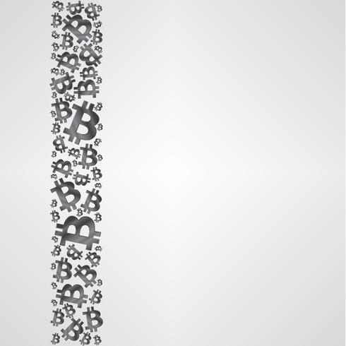 Dark Gray Bitcoin Strip vector