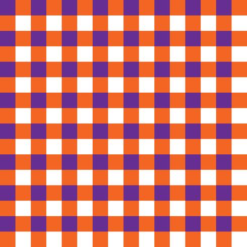 Purple and Orange Plaid Fabric Pattern vector