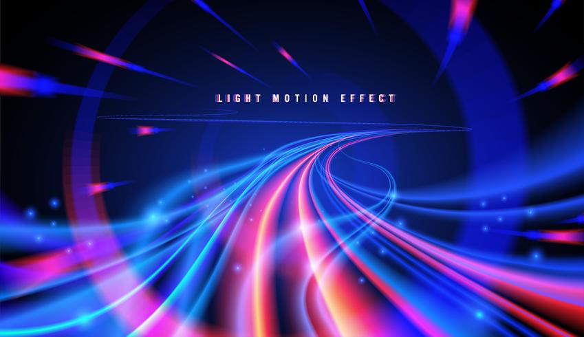 Abstract Light Trail in Vector