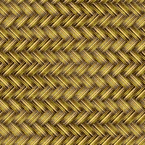 Golden Wicker Seamless Pattern vector