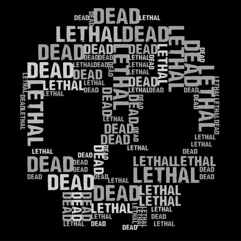 Dead Skull Black Vector Background