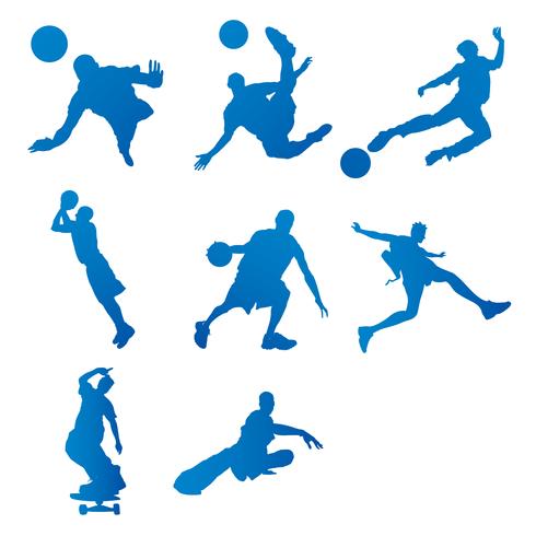 Silhouette of sports vector