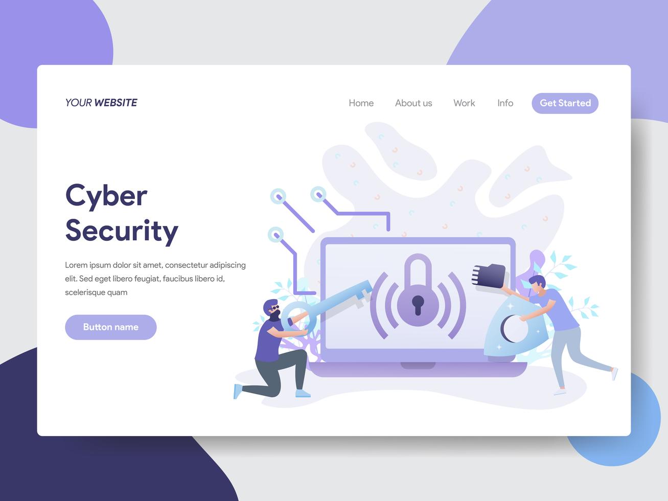 cyber security website template