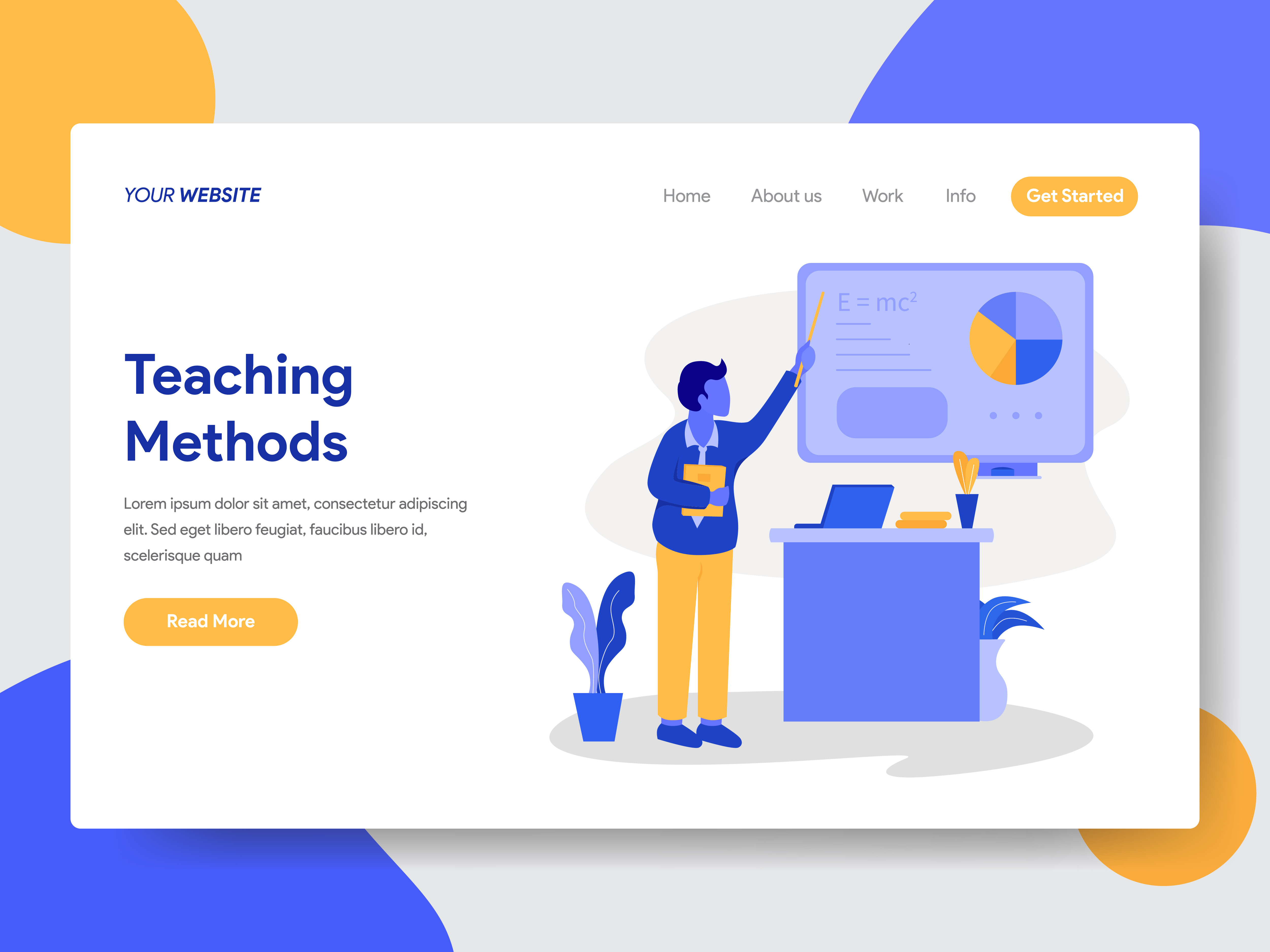 Landing page template of Private Tutoring Illustration Concept. Modern