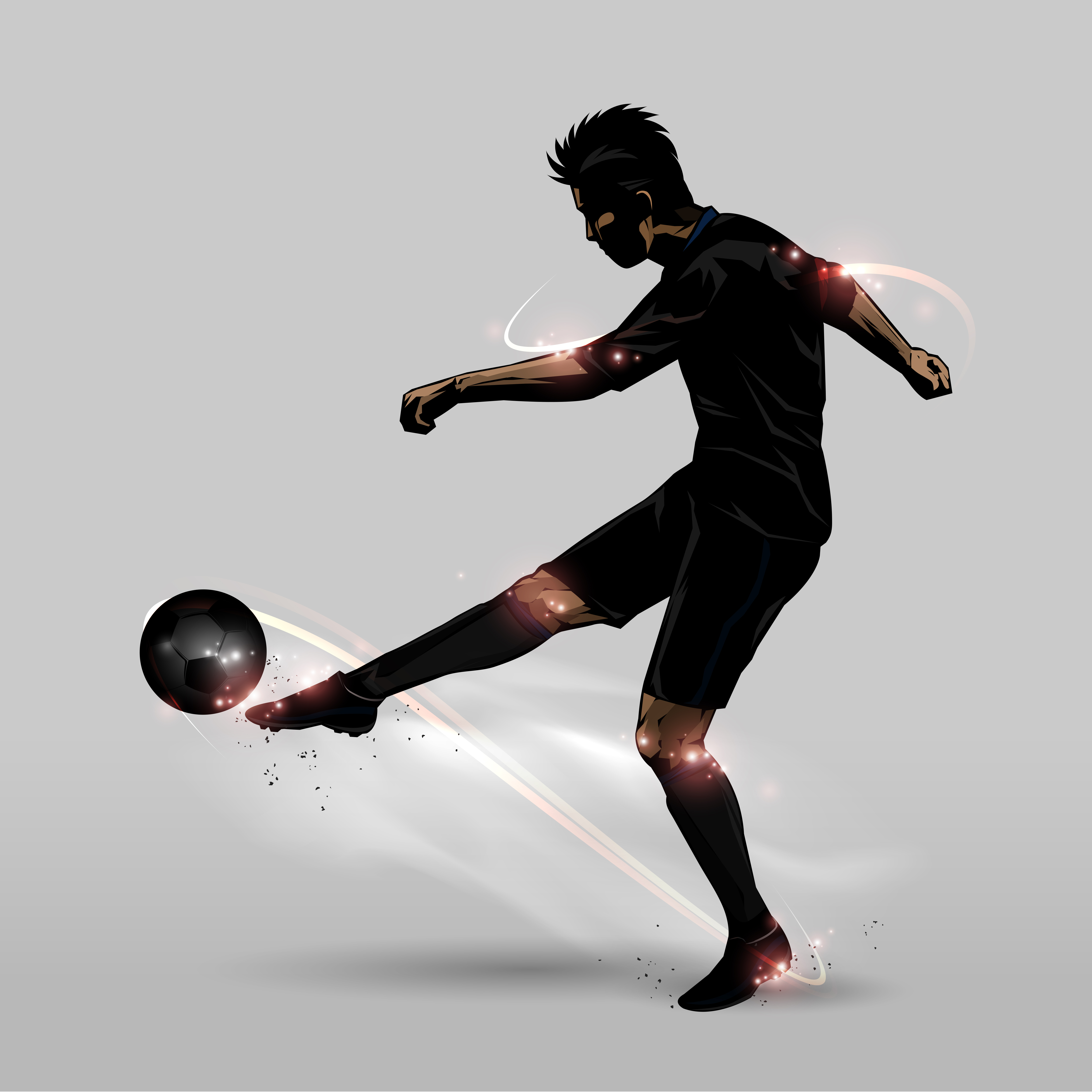 soccer player half volley 640411 - Download Free Vectors, Clipart ...