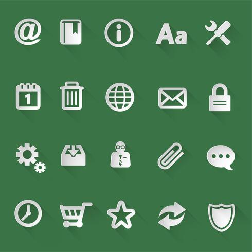 Web flat icons vector