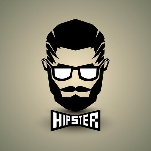 Black hipster sign vector