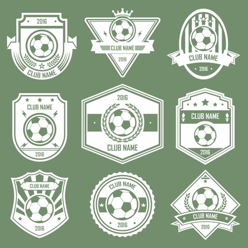 soccer club emblems vector