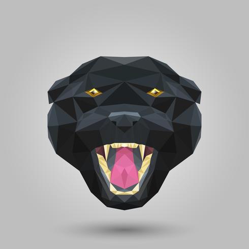 Geometric black panther  vector