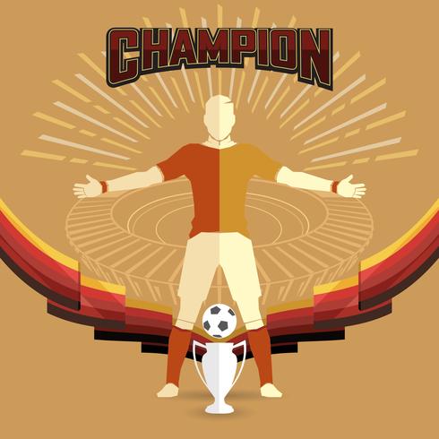 cartel de campeones de futbol vector