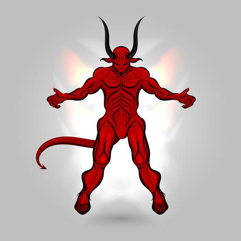 poder del diablo rojo vector