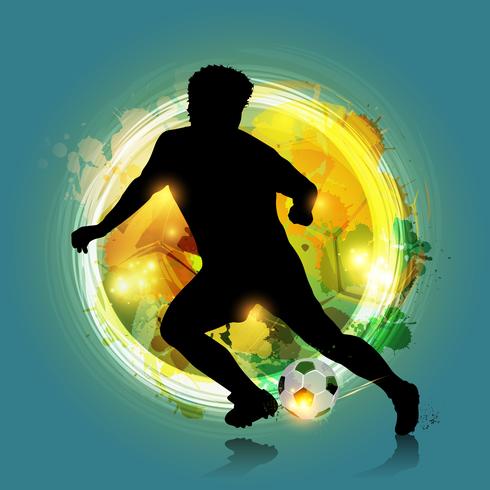 abstract colorful soccer player vector