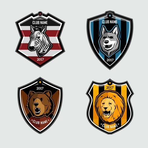 animal sign emblems vector