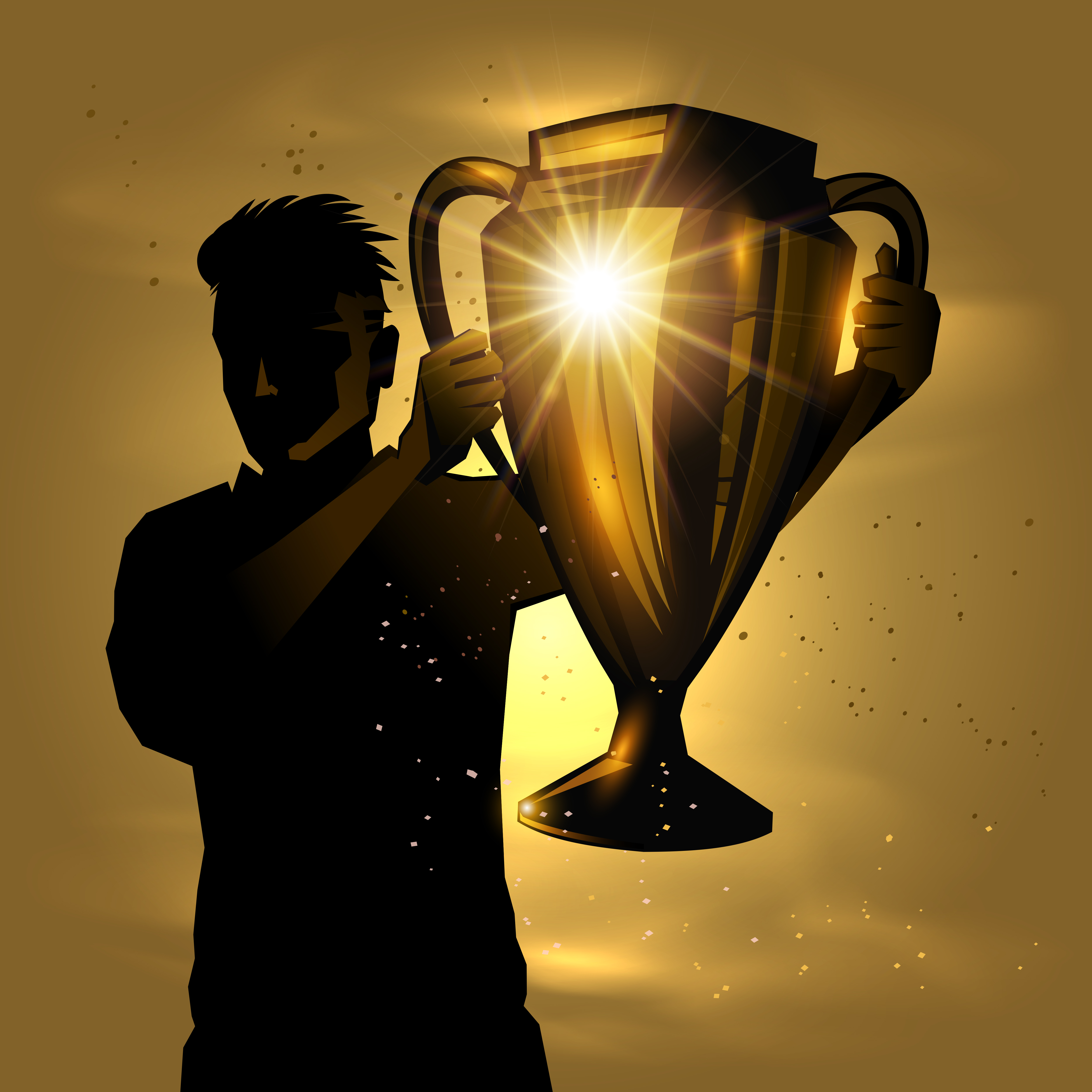 Man With Trophy 640515 Vector Art At Vecteezy