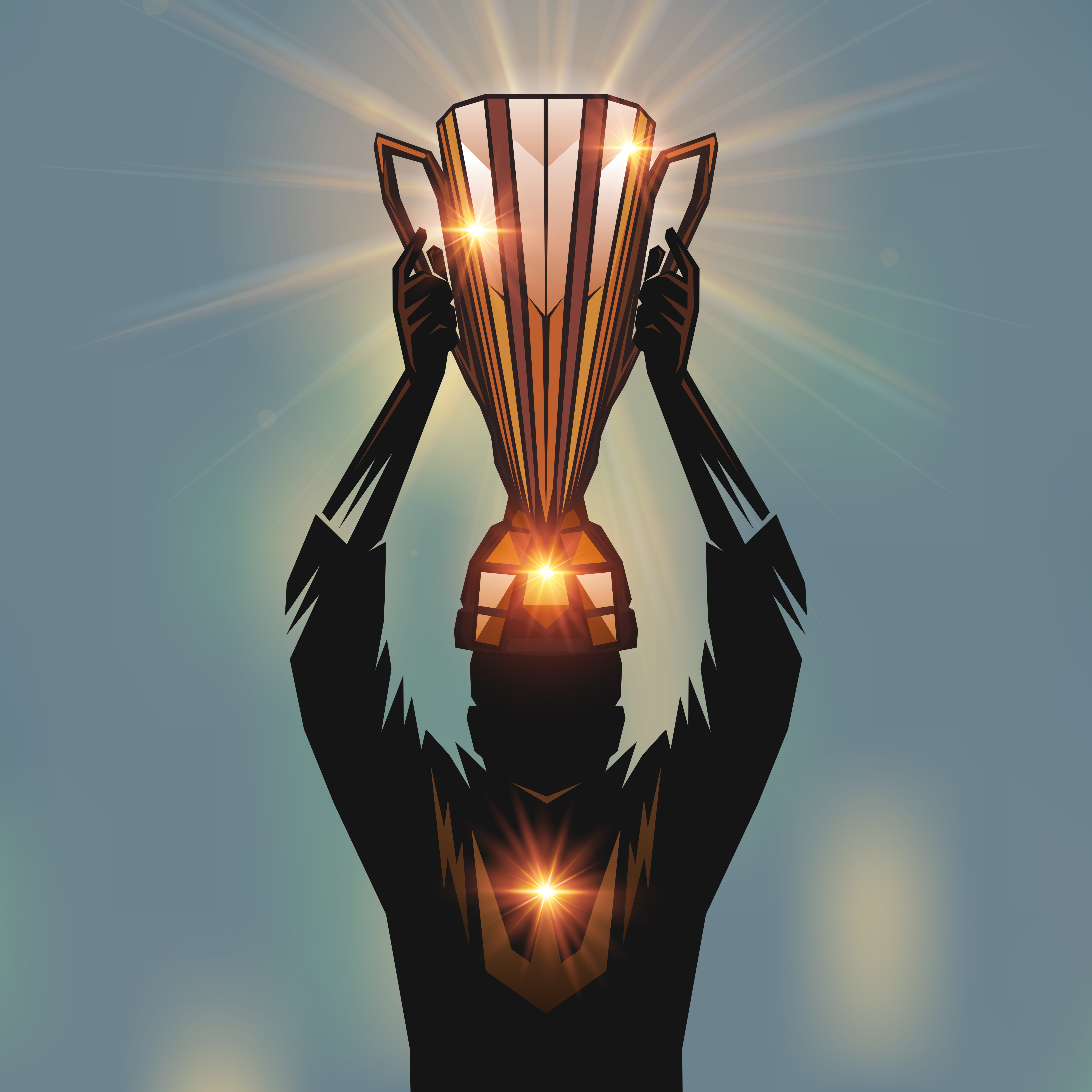 Player Holding Trophy 640546 Vector Art At Vecteezy