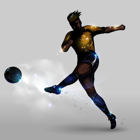 Abstract soccer power shooting vector