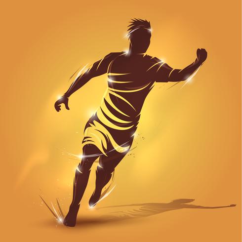 abstract player running  vector