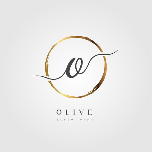 Gold Elegant Initial Letter Type O vector