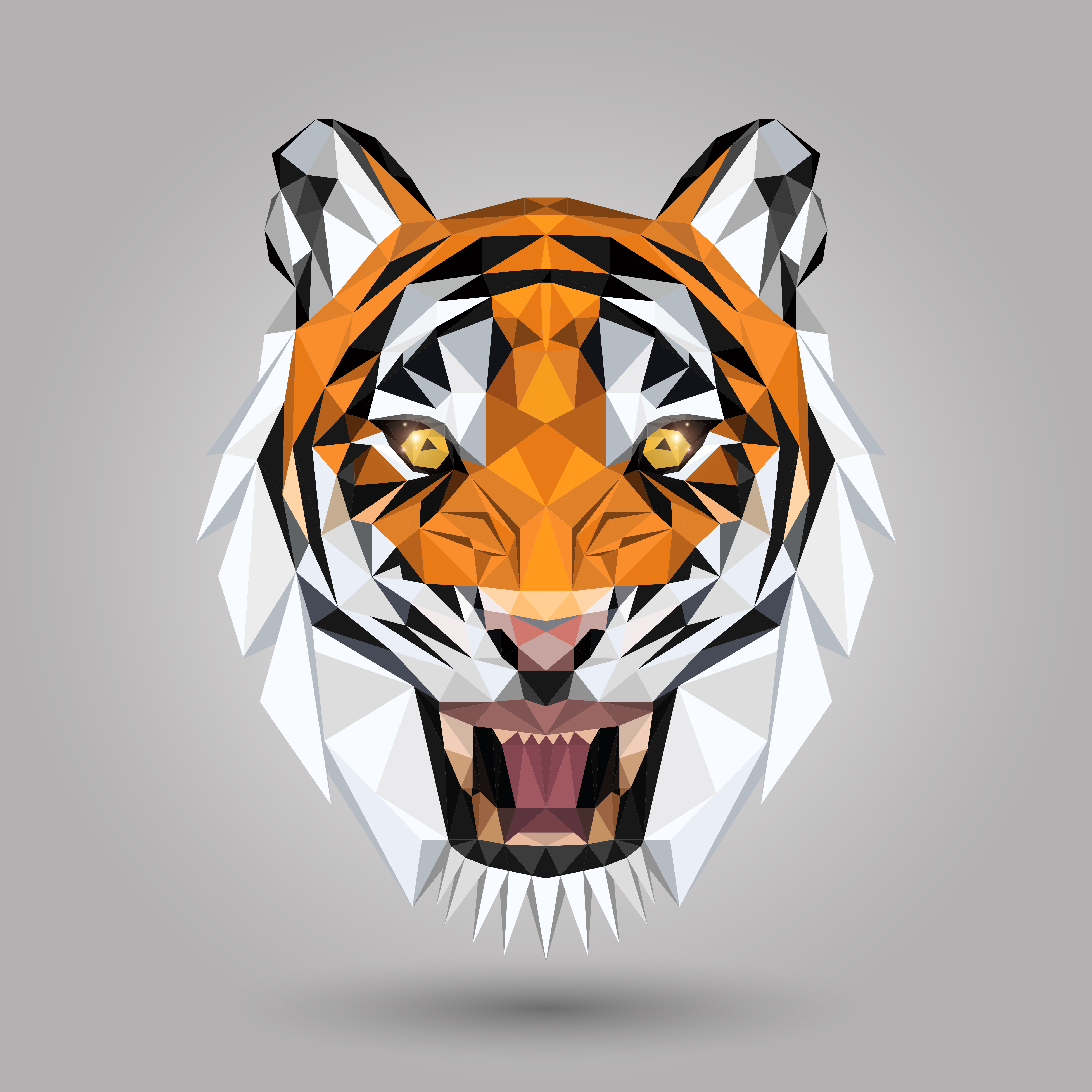 geometric tiger head 640607 Vector Art at Vecteezy